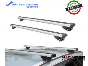Alfa Romeo Stelvio Roof Rack Cross Bars - for models w/ factory roof rails - Silver - StarLock
